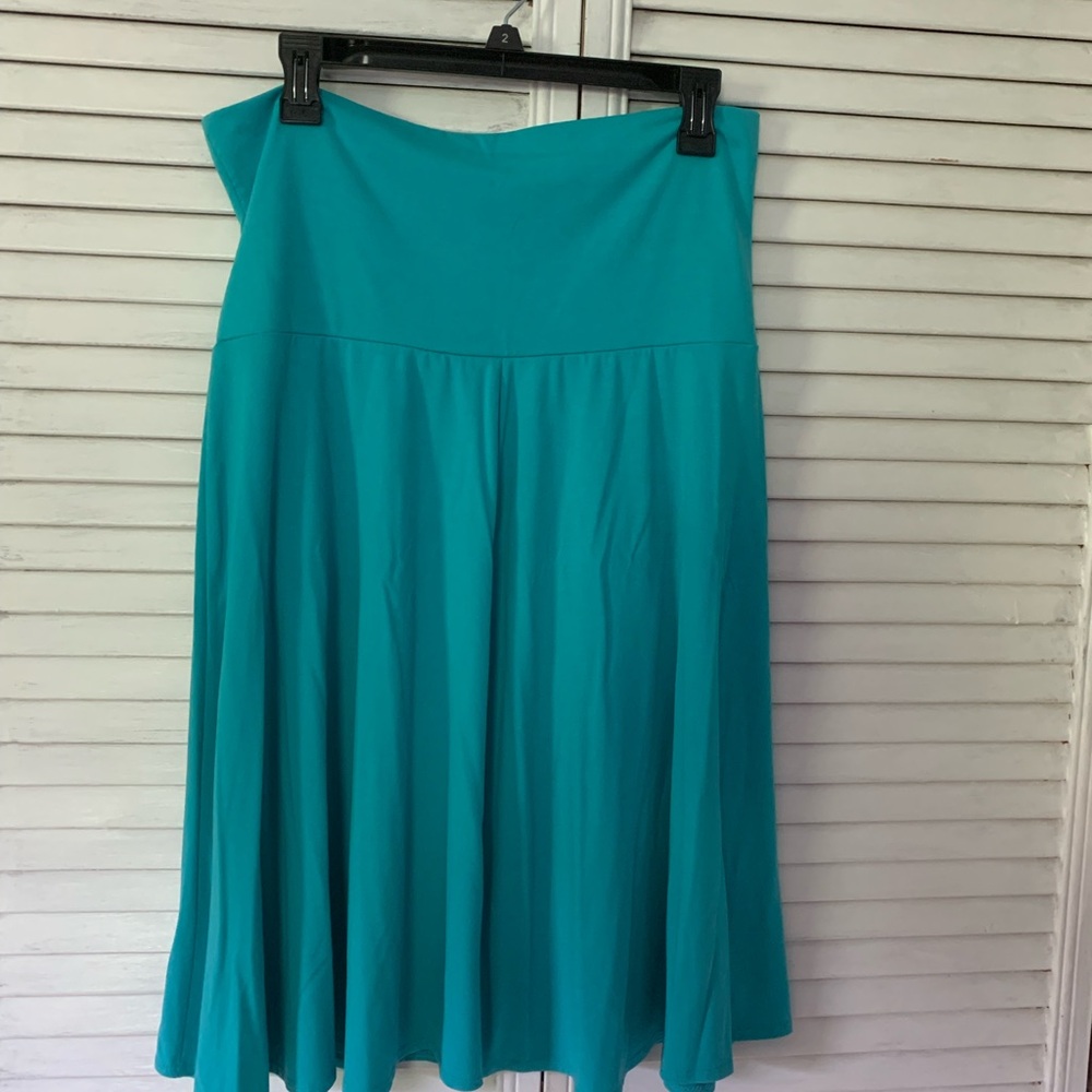 Chic Teal Midi Skirt for Women